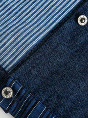 パッチワークチェックデニムジャケット