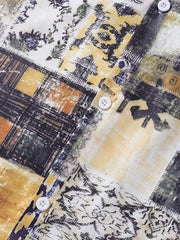 パッチワークプリントハワイアンシャツ