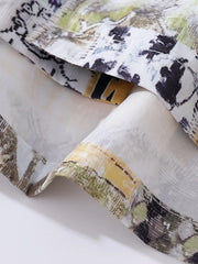 パッチワークプリントハワイアンシャツ