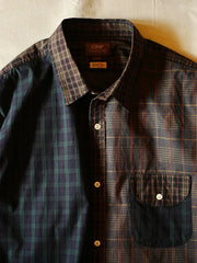 パッチワークチェック ロングスリーブシャツ