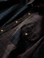 パッチワークチェック ロングスリーブシャツ