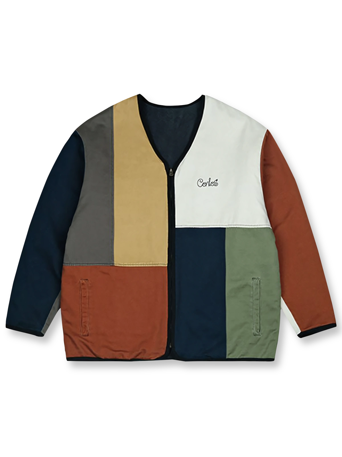 パッチワークリバーシブルジャケット。