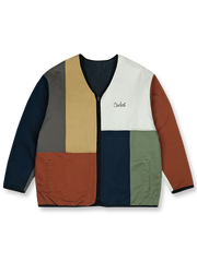 パッチワークリバーシブルジャケット。