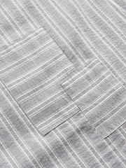 パッチワークストライプ半袖シャツ