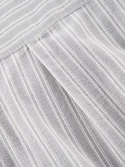 パッチワークストライプ半袖シャツ