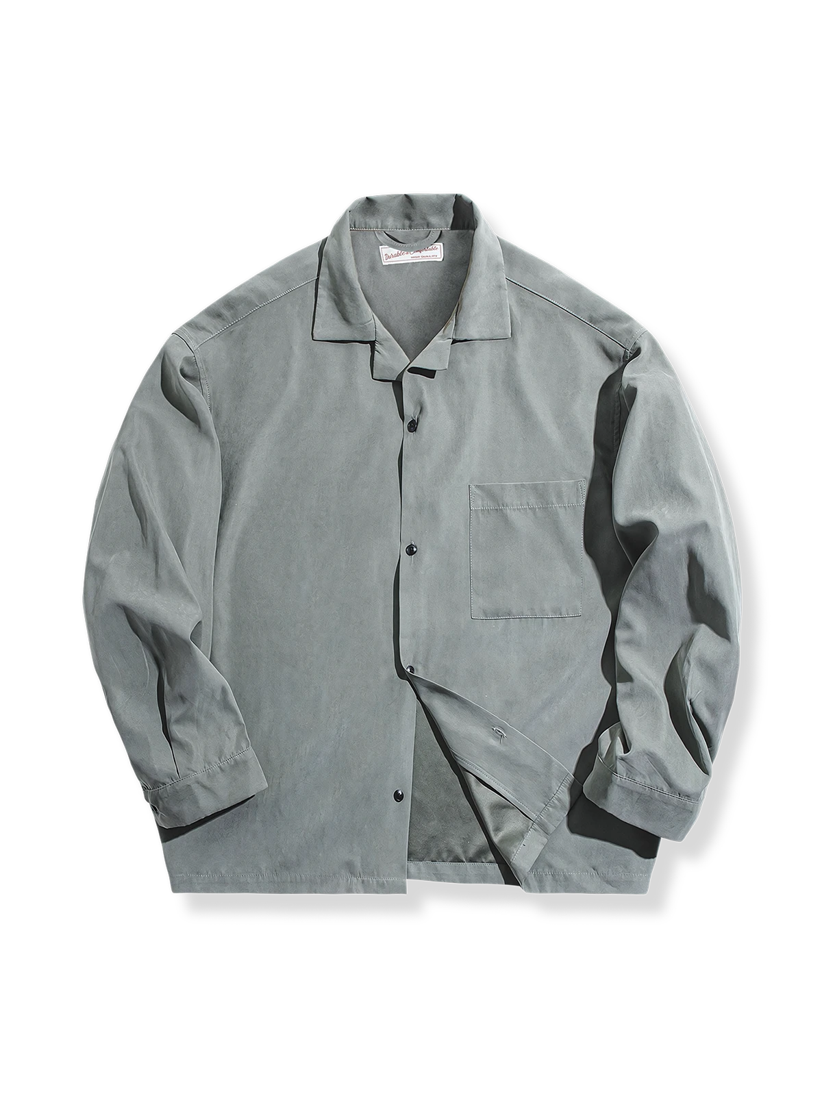 ピーチスキン素材を使用したヴィンテージ感あふれるVネックシャツ