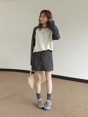 ウエストゴムハイウエストスリムスカート