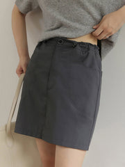 ウエストゴムハイウエストスリムスカート