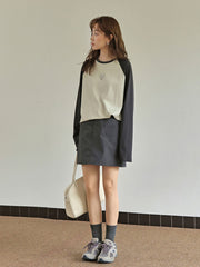 ウエストゴムハイウエストスリムスカート
