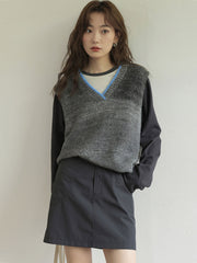 ウエストゴムハイウエストスリムスカート