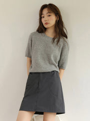 ウエストゴムハイウエストスリムスカート