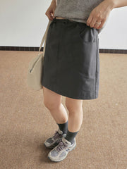 ウエストゴムハイウエストスリムスカート