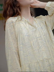 シミズウェーブロングスリーブドレス