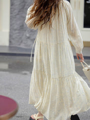 シミズウェーブロングスリーブドレス