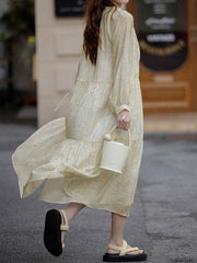 シミズウェーブロングスリーブドレス