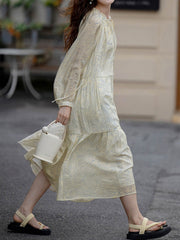 シミズウェーブロングスリーブドレス