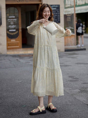 シミズウェーブロングスリーブドレス