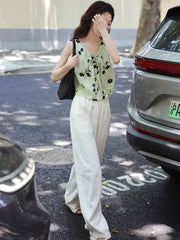 グリーンキャミソール