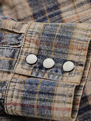 クラシック ヴィンテージ チェック長袖シャツ