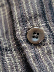 アメリカンヴィンテージリネンチェックストライプシャツ