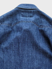 ウォッシュドスラブデニムロングスリーブシャツ