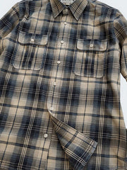 詳細画像: 染色技術とチェック柄のディテール展示