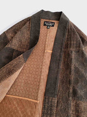 シルクパッチワークカーディガン袢纏