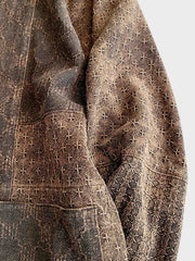 シルクパッチワークカーディガン袢纏