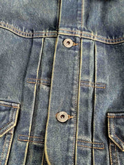 ドーナツボタンとダブルステッチの詳細画像