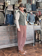 ウォッシュドスクラッチジャカードベスト