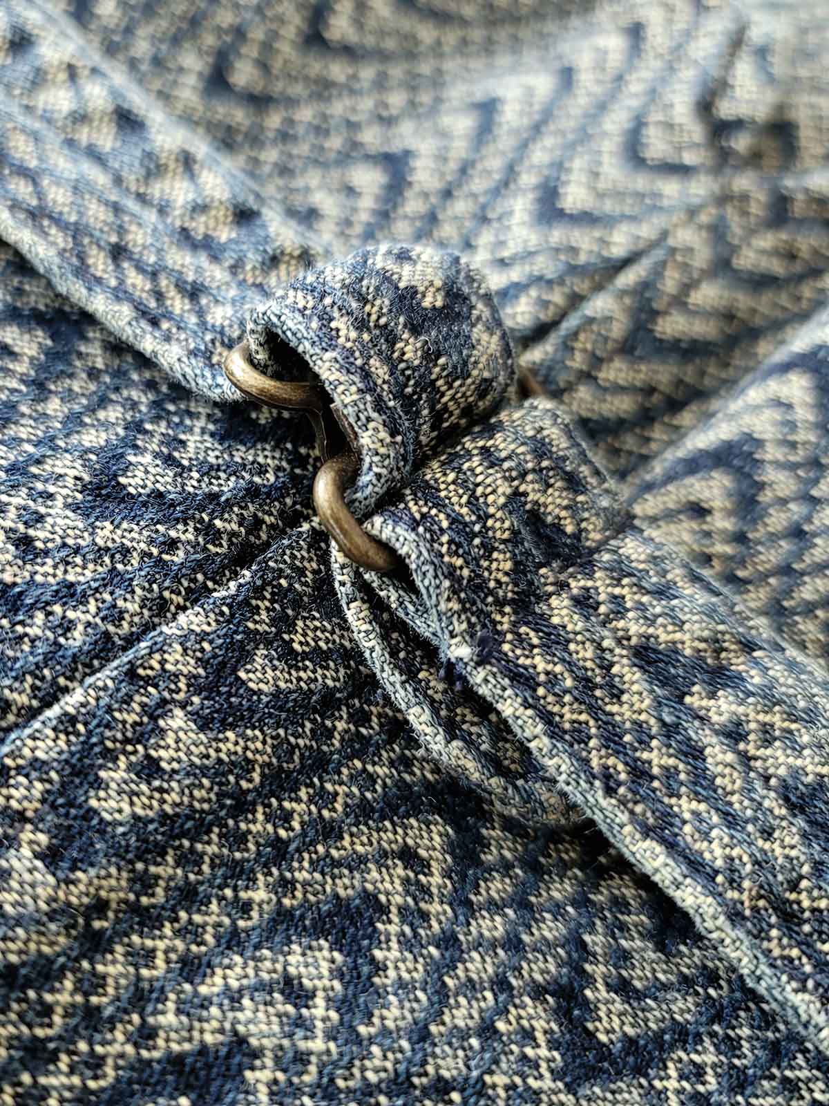 詳細画像: ショールカラーとボタンのディテール