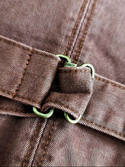 ウエスト調整可能 ヘリンボーンパターンベスト