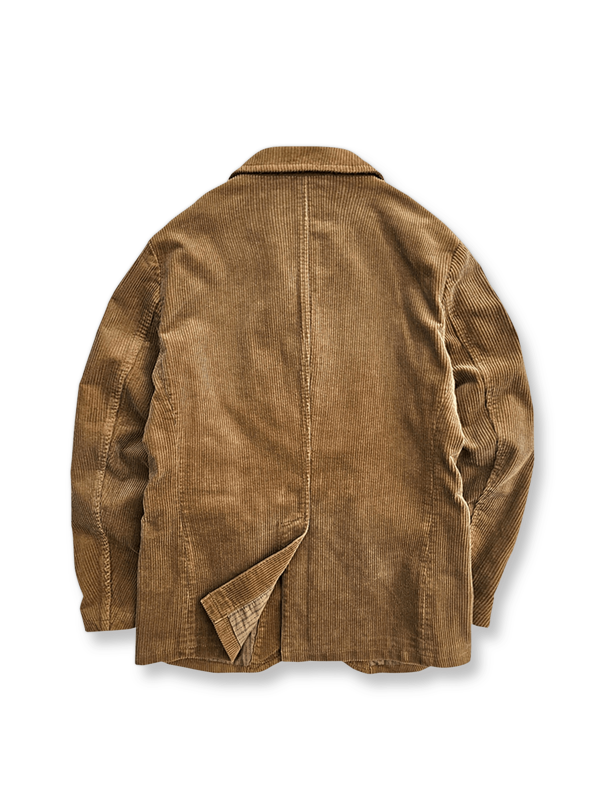 製品画像: アメカジヴィンテージクラシックコーデュロイジャケットの全体画像
詳細画像: 天然牛角ボタンとコーデュロイ素材の質感ディテール