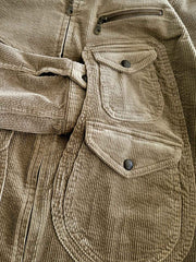 カーキマルチポケット コーデュロイジャケット