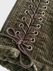 カフェ色コーデュロイジョッパーズ