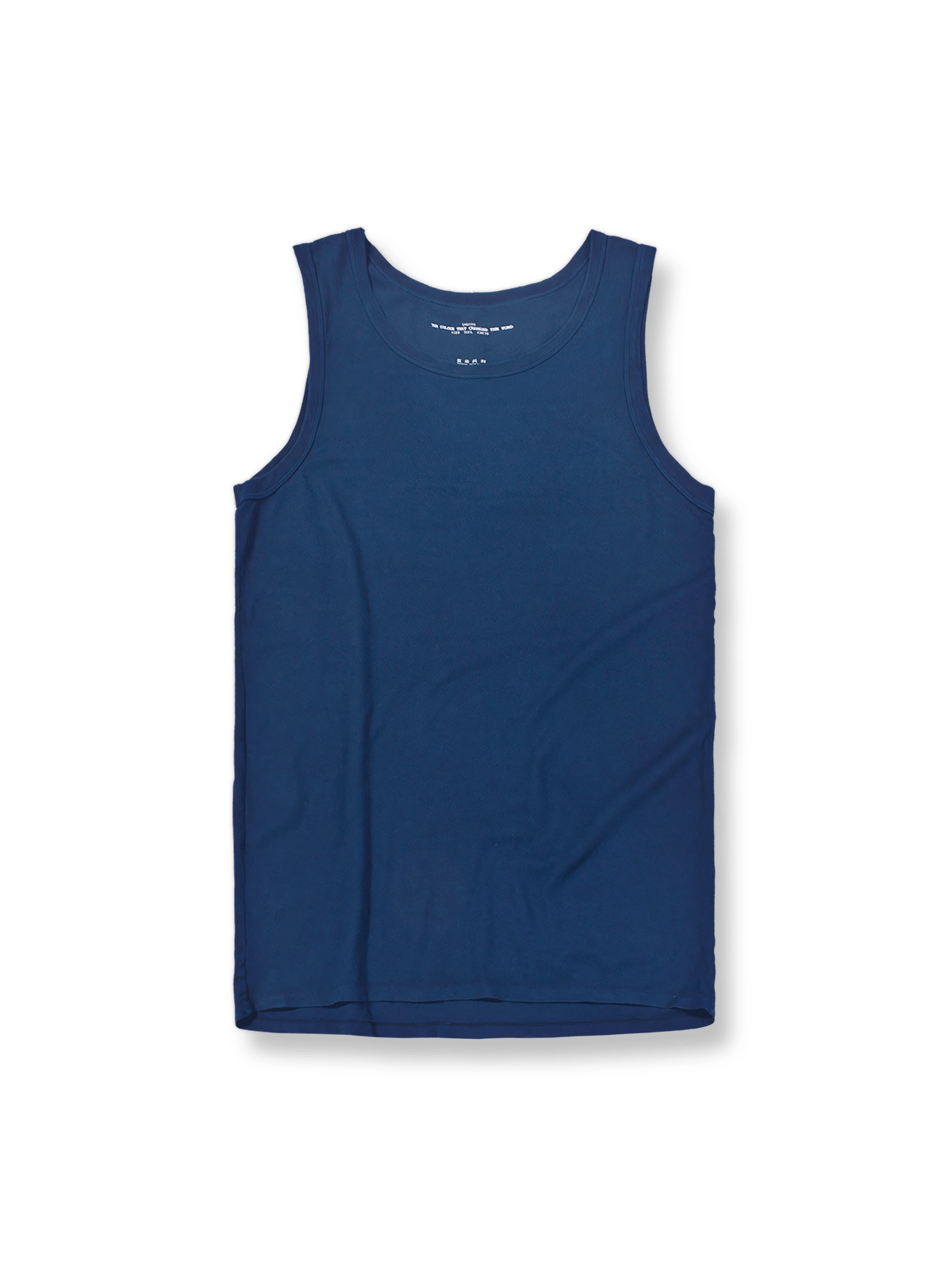 インディゴ染めコットンタンクトップ正面図