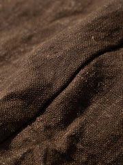 製品画像:ショリョウ染め古布パッチワーク藍染手工長袖前開きシャツの正面画像
詳細画像:藍染古布とショリョウ染め手織り布のディテール特写