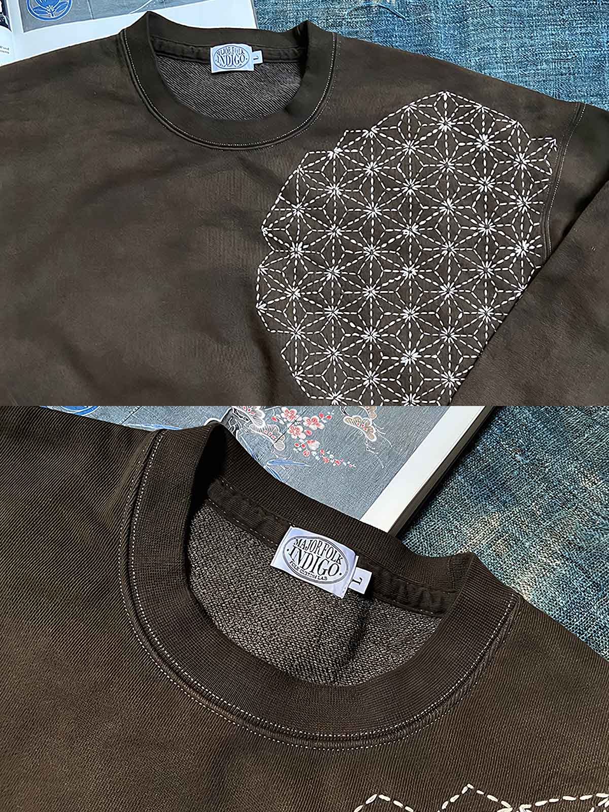 麻葉刺繍 ディテール展示