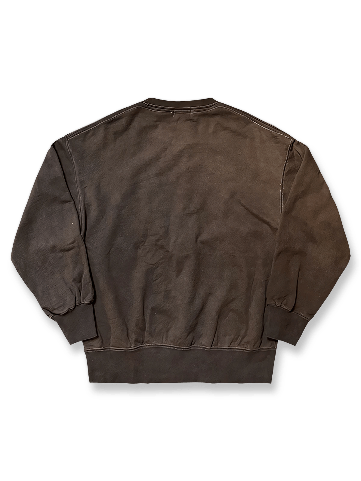 薯莨染め手縫い麻葉刺繍スウェット 全体画像