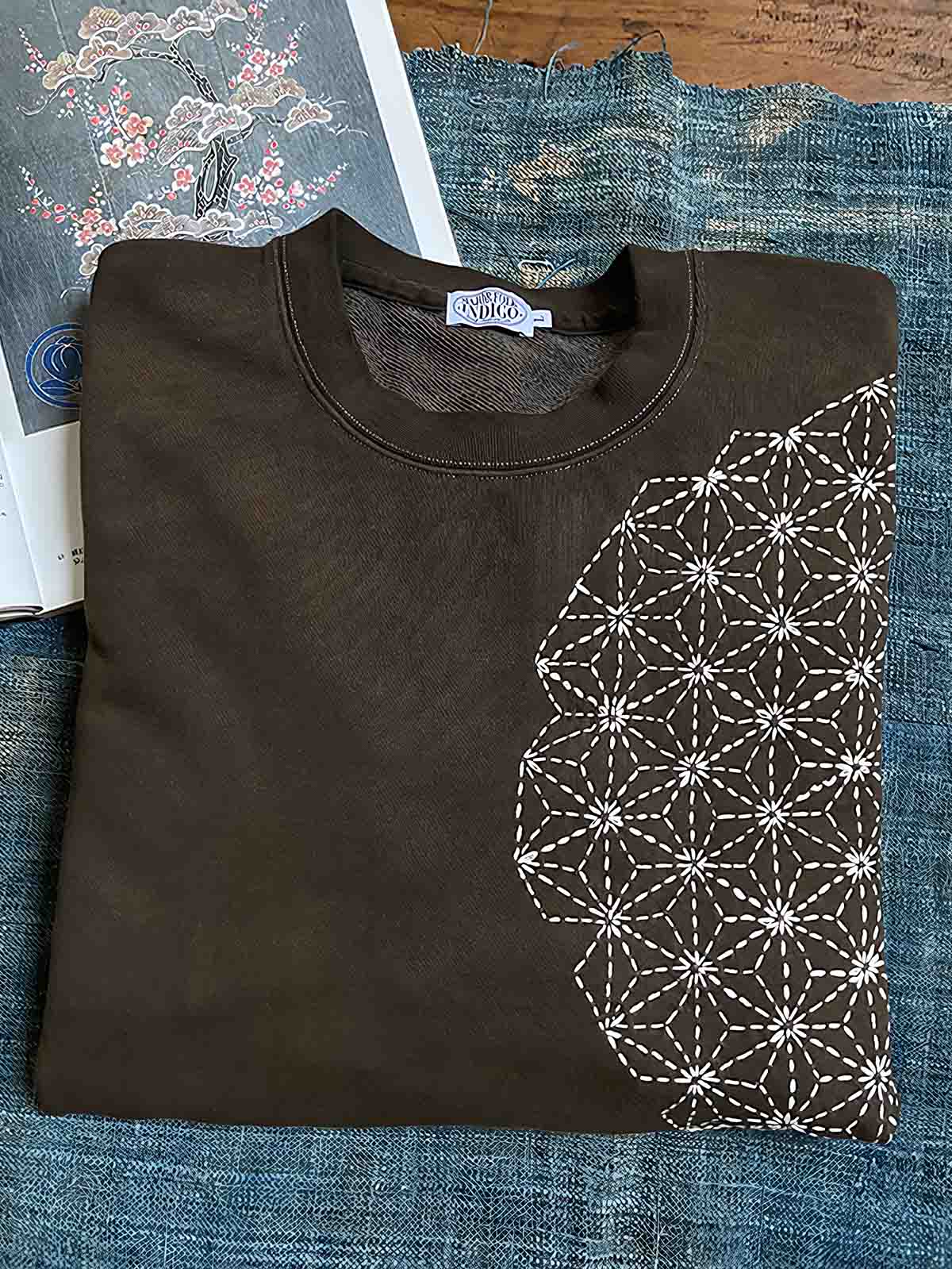 麻葉刺繍 ディテール展示