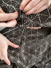 麻葉刺繍 ディテール展示