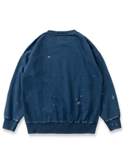 エスニック風インディゴウォッシュスウェット 全体画像