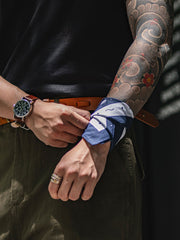 ウエスタンカウボーイ柄バンダナ