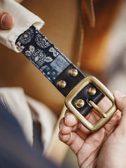 キルトレザーベルト