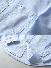 コントラスト パッチ オックスフォードシャツ