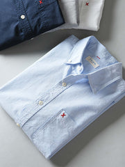 コントラスト パッチ オックスフォードシャツ