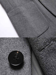 シングルブレスト ウールブレンドスーツ