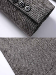 イタリアンスリム格子ウールスーツ