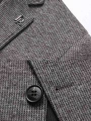 イタリアンスリム格子ウールスーツ