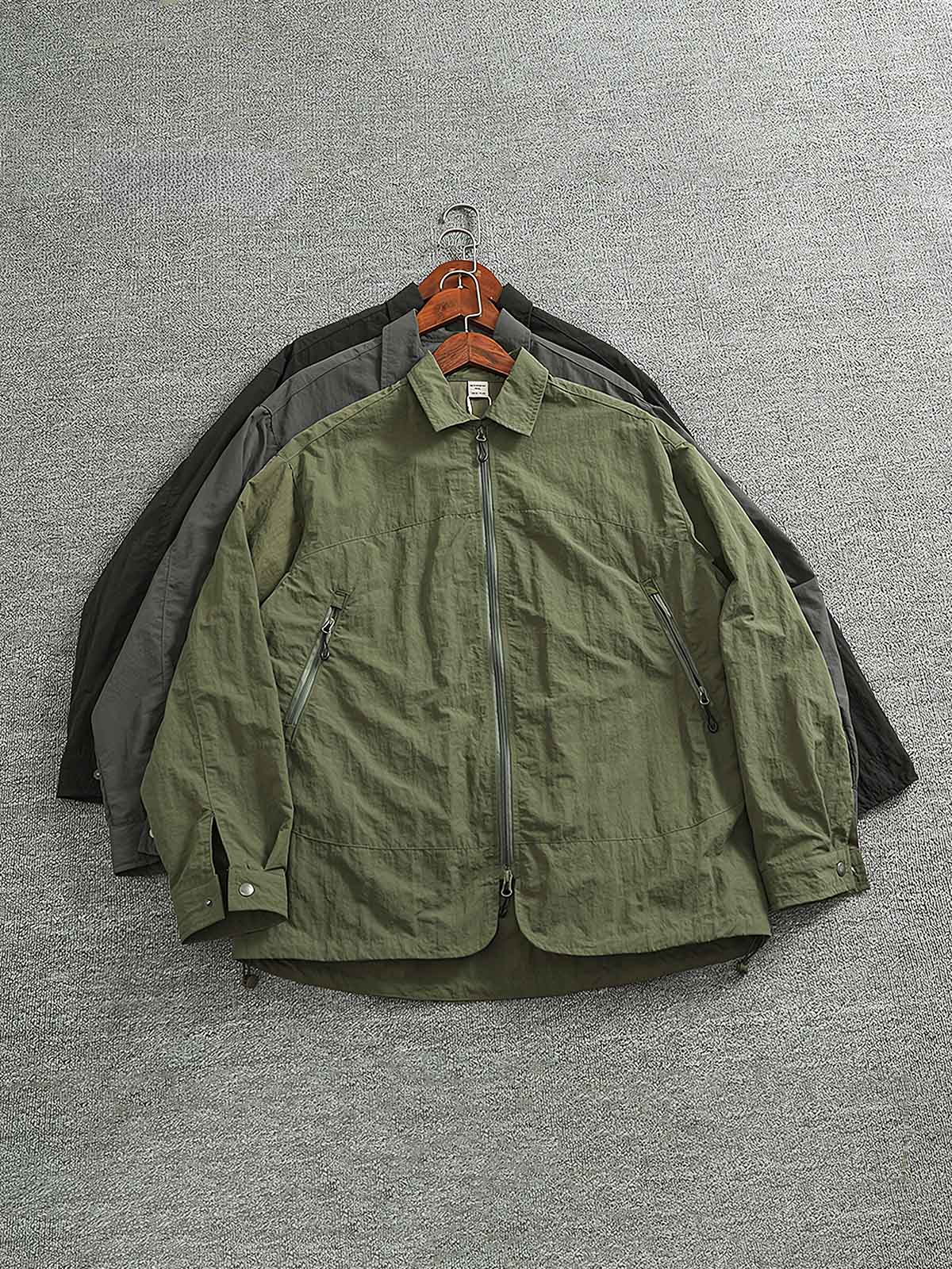 アウトドア機能付きフラップジャケット 全体画像